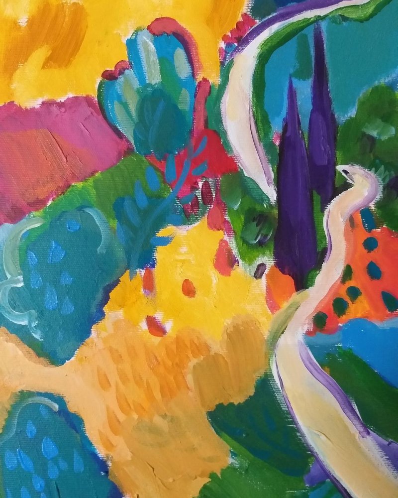 White road of Tuscany, Painting Ristić Olja