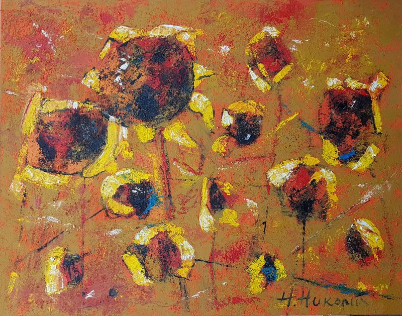 Sunflowers, Painting Nikolić Nikola