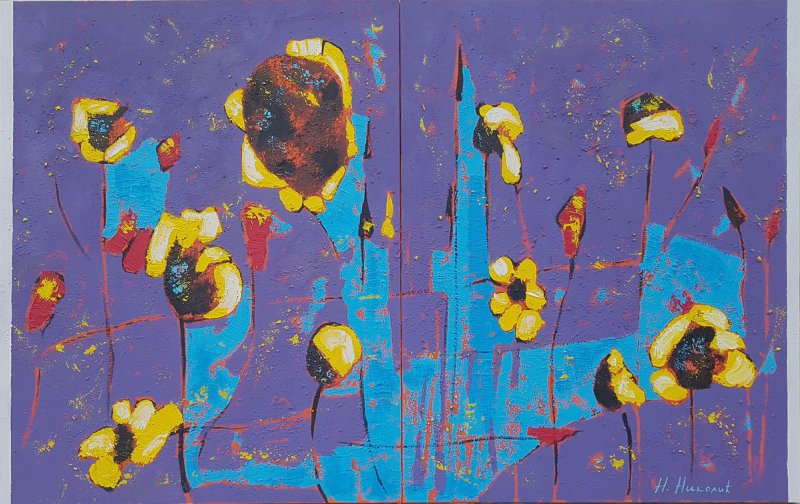 sunflowers, Painting Nikolić Nikola