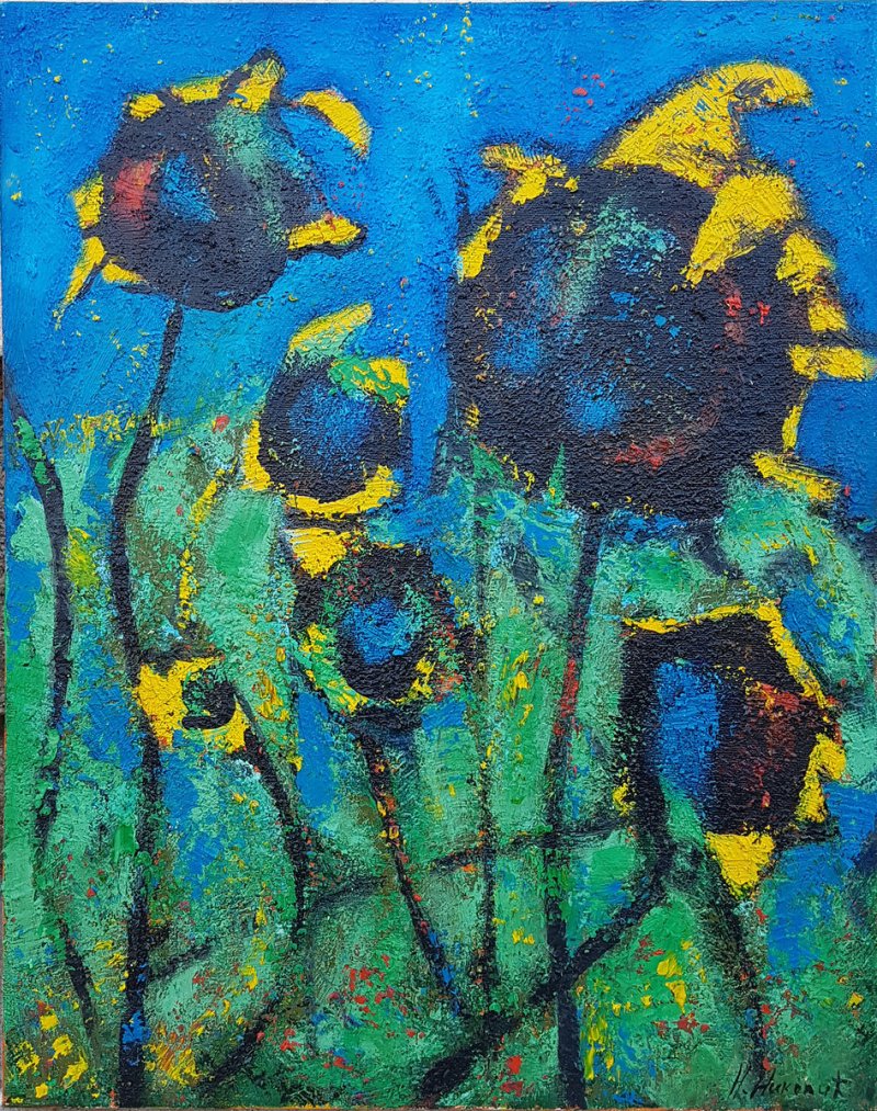 sunflowers, Painting Nikolić Nikola