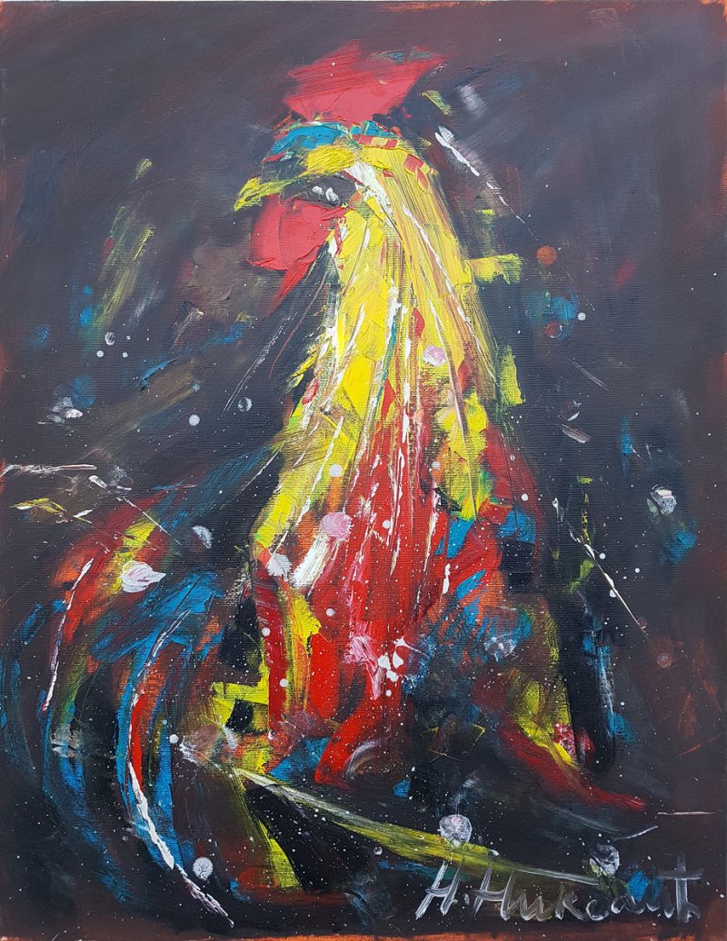 Rooster, Painting Nikolić Nikola