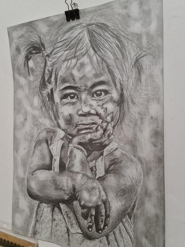 She is posing!, Drawing Peranovic Branislav