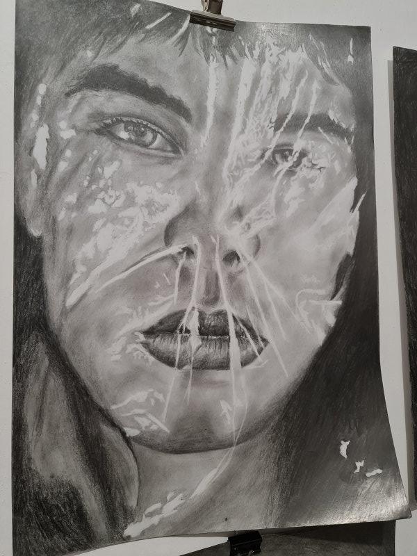 Under cellophane, Drawing Peranovic Branislav