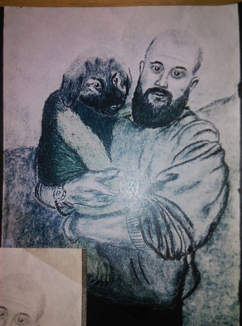 with a dog, Drawing Peranovic Branislav
