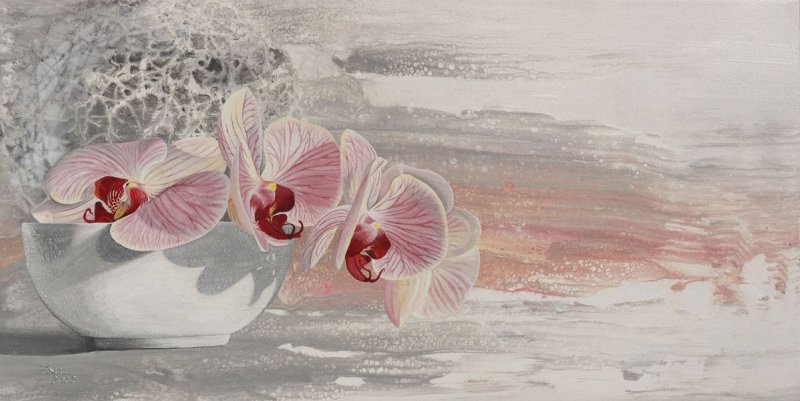 Orchid #28, Painting Zuzana Murenji Domonkos