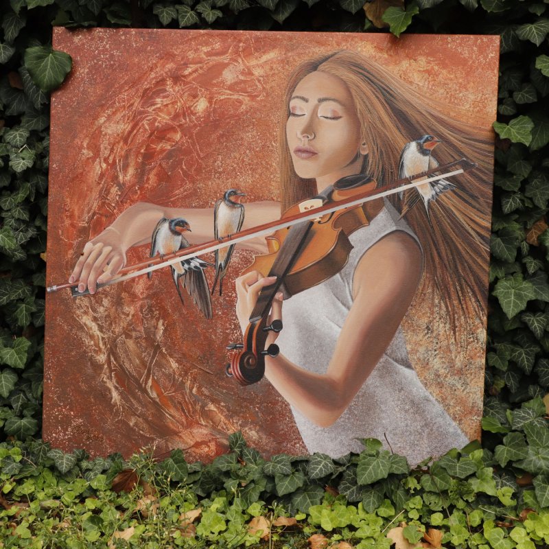 WELCOME SYMPHONY- SILENCE, Painting Zuzana Murenji Domonkos