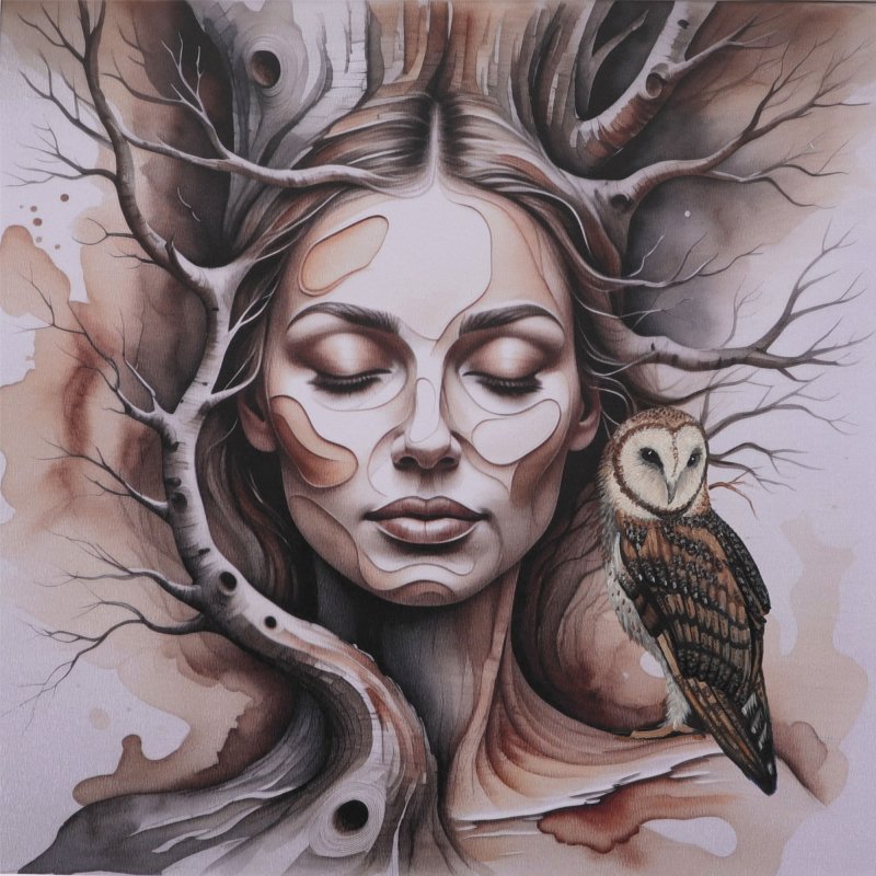Natures Embrace, Painting Zuzana Murenji Domonkos
