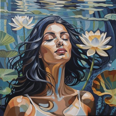 Rebirth - Lilly, Painting Zuzana Murenji Domonkos