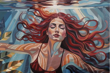 Dance of Fire and Water - Karolina, Painting Zuzana Murenji Domonkos