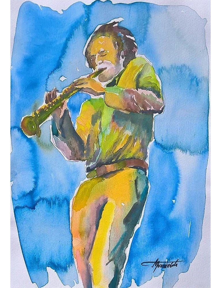 Clarinet, Painting Andjela Miloševic
