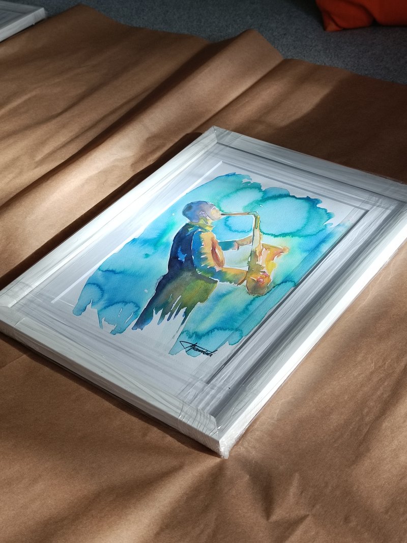 Saxophone, Painting Andjela Miloševic