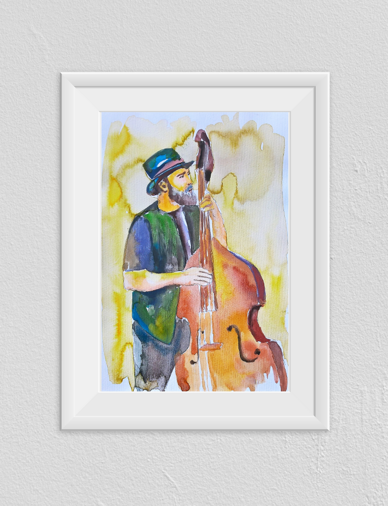 Contrabass, Painting Andjela Miloševic