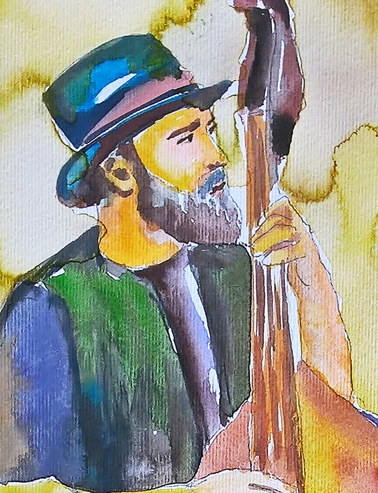 Contrabass, Painting Andjela Miloševic