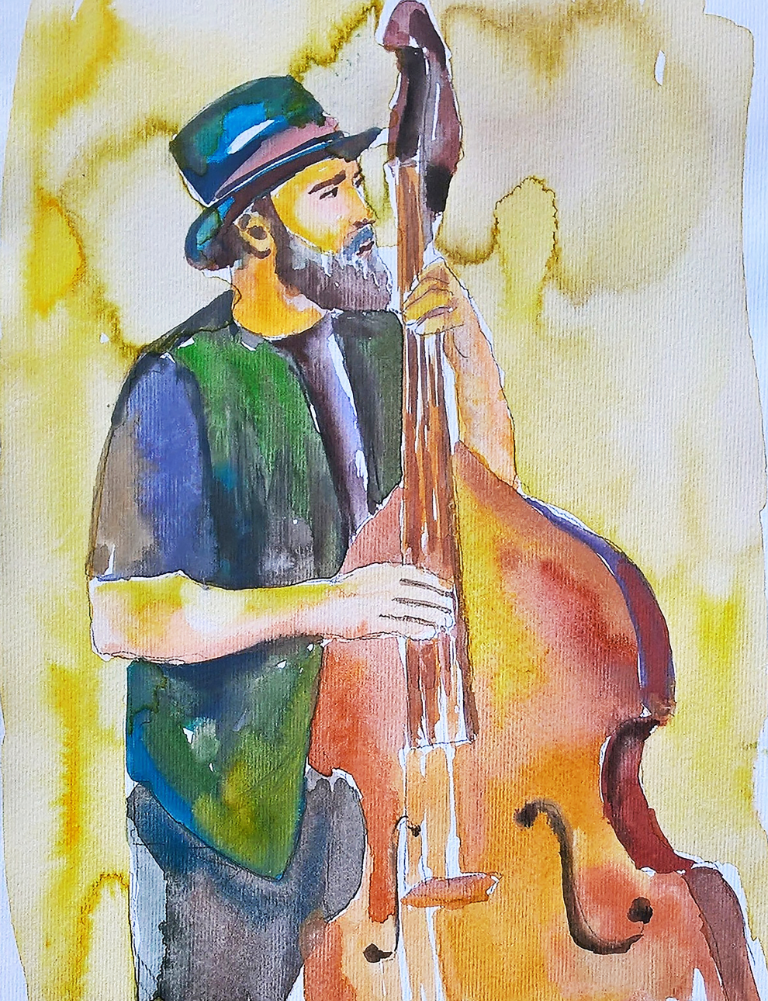Contrabass, Painting Andjela Miloševic