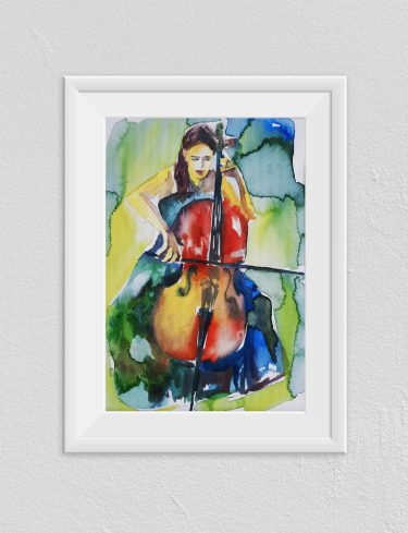 Cello, Painting Andjela Miloševic