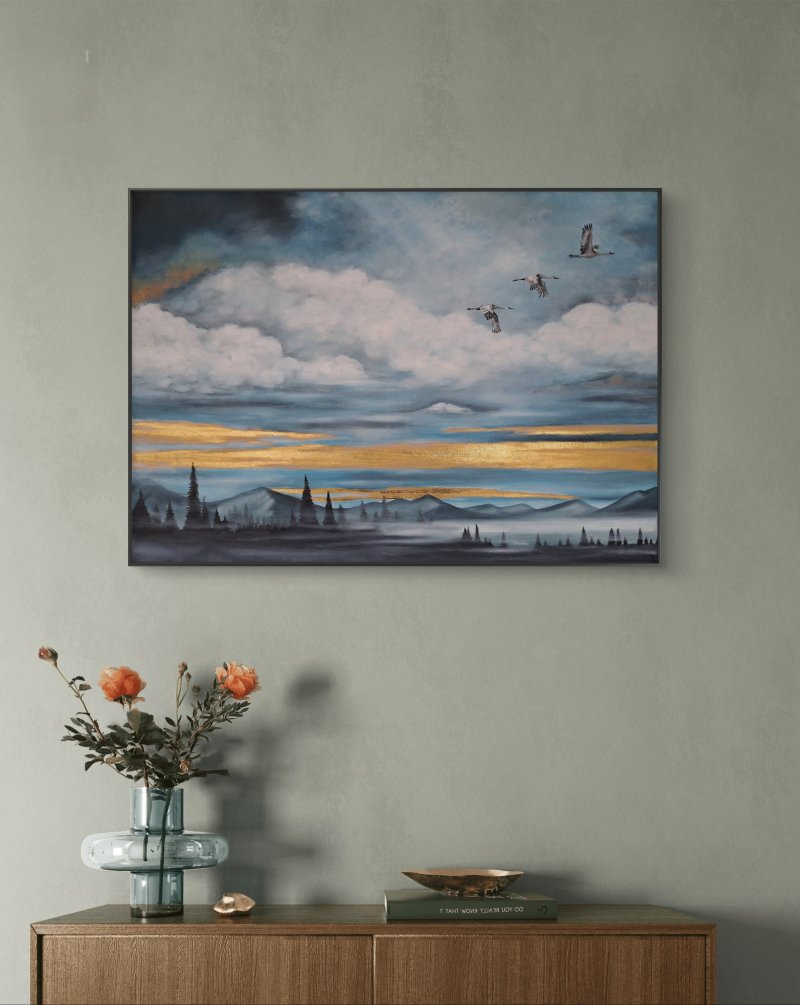 Golden dusk, Painting Križanović Marijana