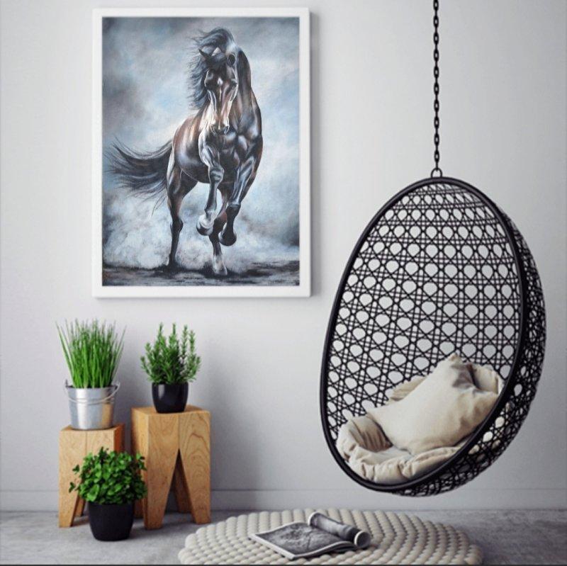 Playful horse, Painting Križanović Marijana
