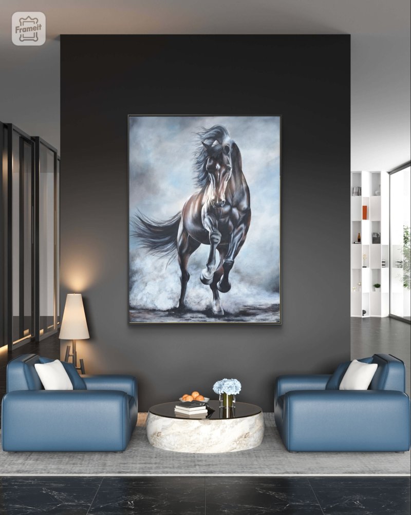 Playful horse, Painting Križanović Marijana