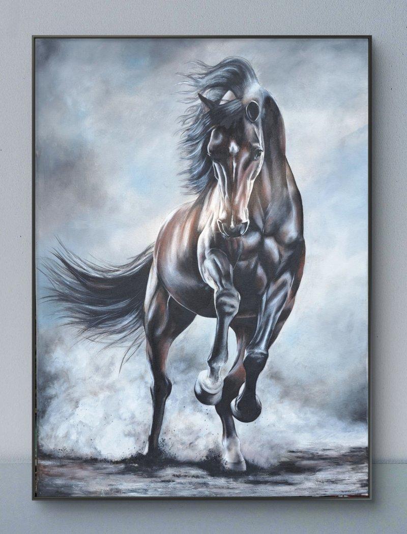 Playful horse, Painting Križanović Marijana