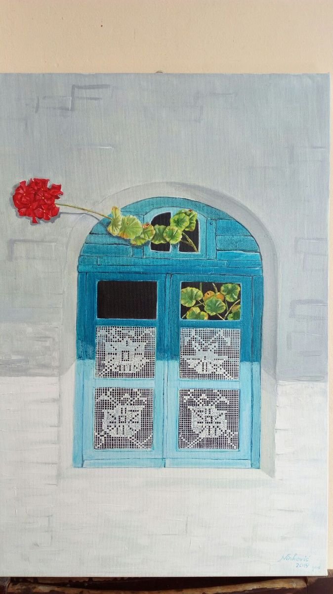 Grandma window, Painting Ninković Zoran