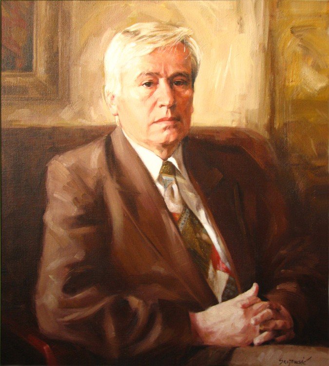 Portrait of Mr. Stefanovic, rector, Painting Portreti, Sretenovic Miroljub