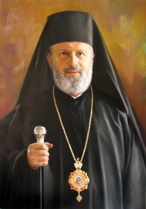 Portrait of Bishop Ignjatije, Painting Portreti, Sretenovic Miroljub