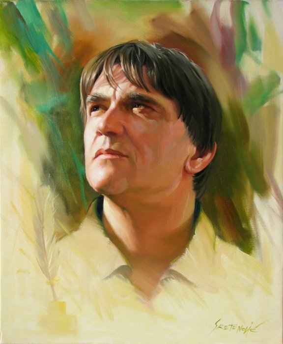 Poet N. Popadic, Painting Portreti, Sretenovic Miroljub