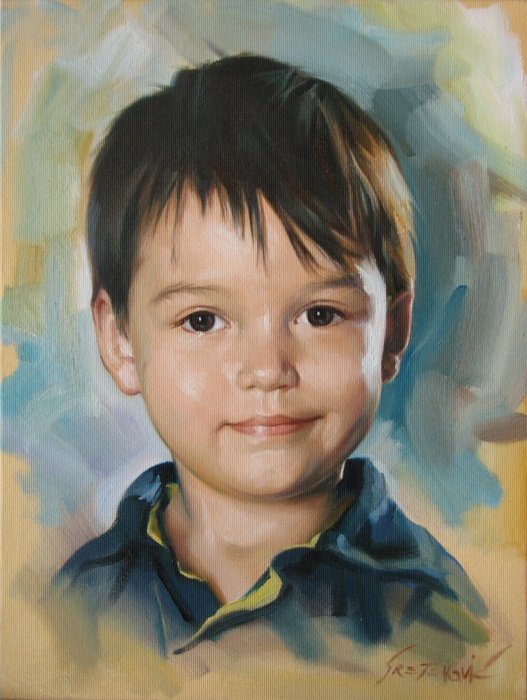 Portrait10, Painting Portreti, Sretenovic Miroljub