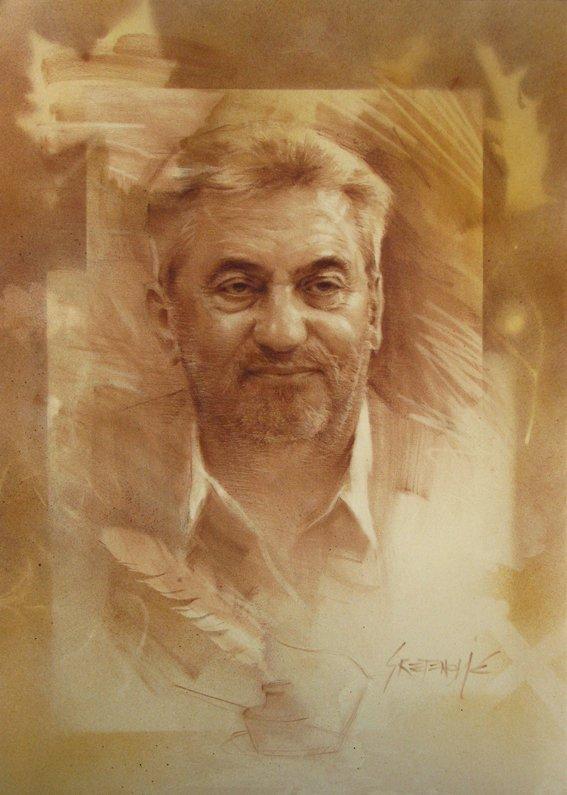Portret pisaca V. Stevanovica, Slika Portreti, Sretenovic Miroljub