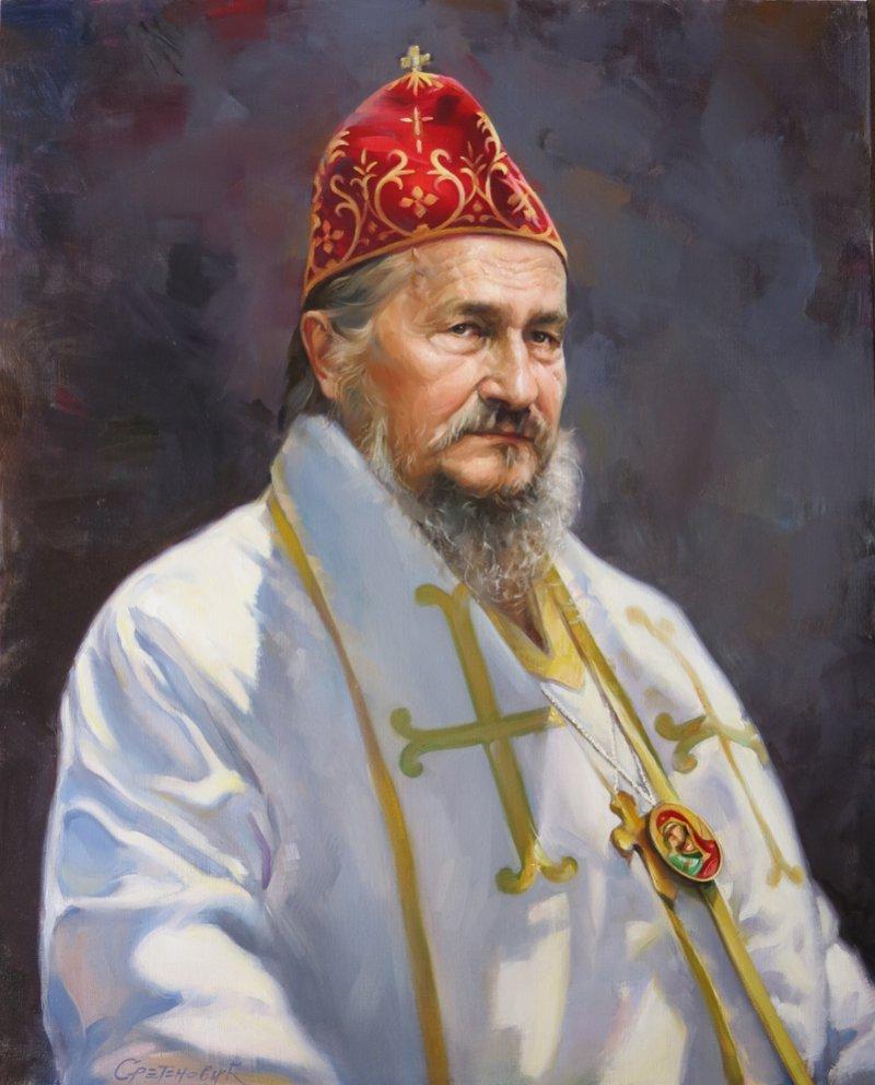 Bishop Atanasije, Painting Portreti, Sretenovic Miroljub