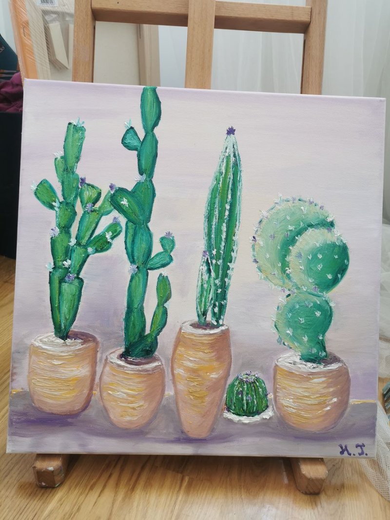 Cactus garden, Painting Nikolina Generalović