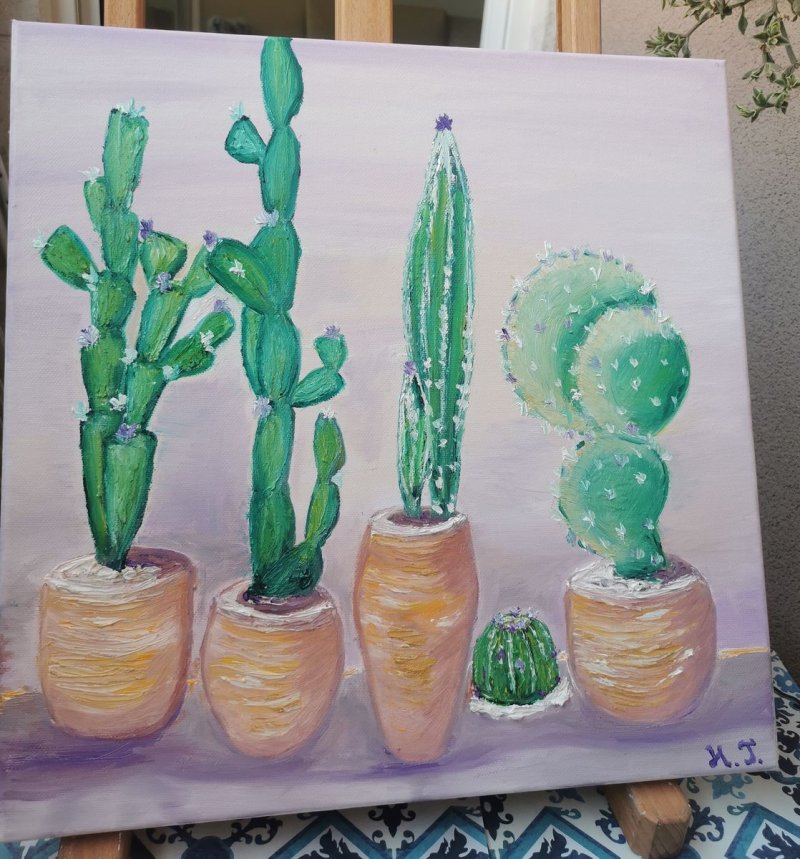 Cactus garden, Painting Nikolina Generalović