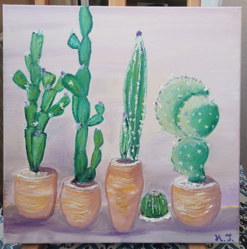 Cactus garden, Painting Nikolina Generalović
