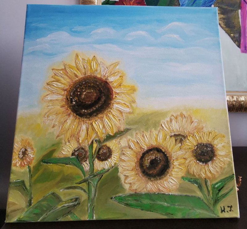 Sunflowers, Painting Nikolina Generalović