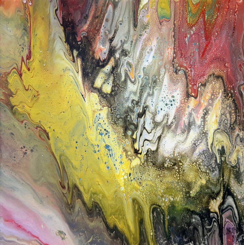 Apstraction - Metamorphosis 130 SL - 30cm x 30cm, Painting Čokulov Zoran