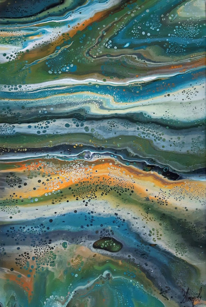 Abstraction - Metamorphosis 084 FC - 40cm x 60cm, Painting Čokulov Zoran