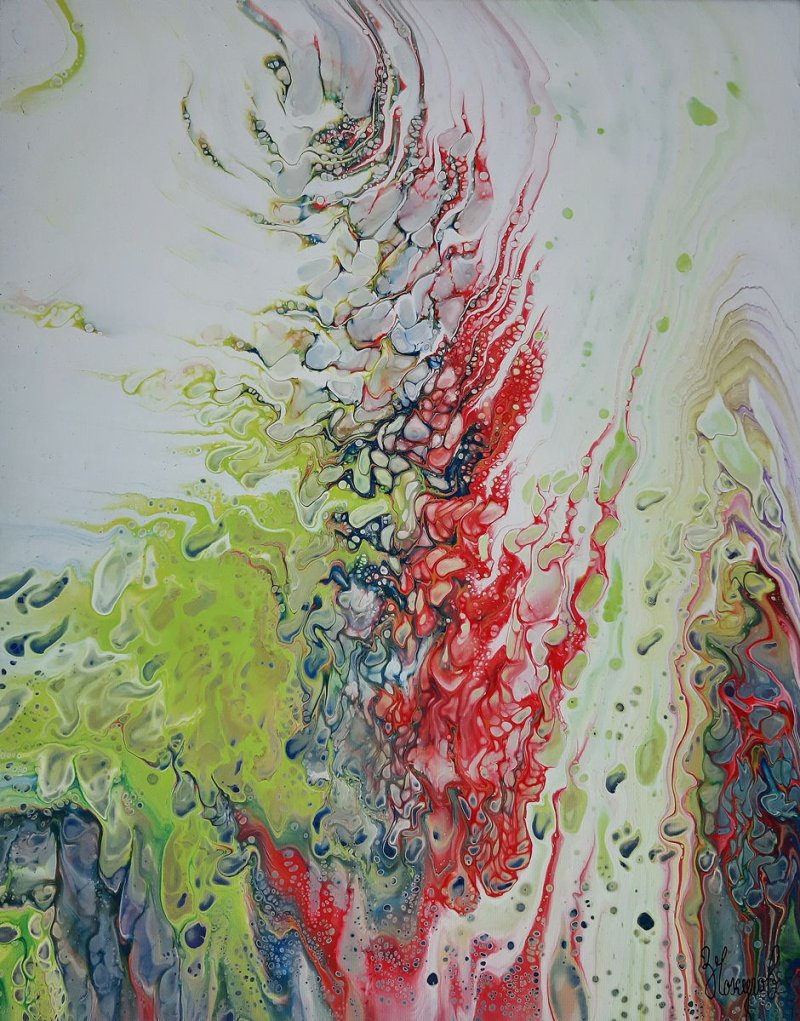 Apstrakcija - Metamorphosis 091 SL - 40cm x 50cm, Slika Čokulov Zoran