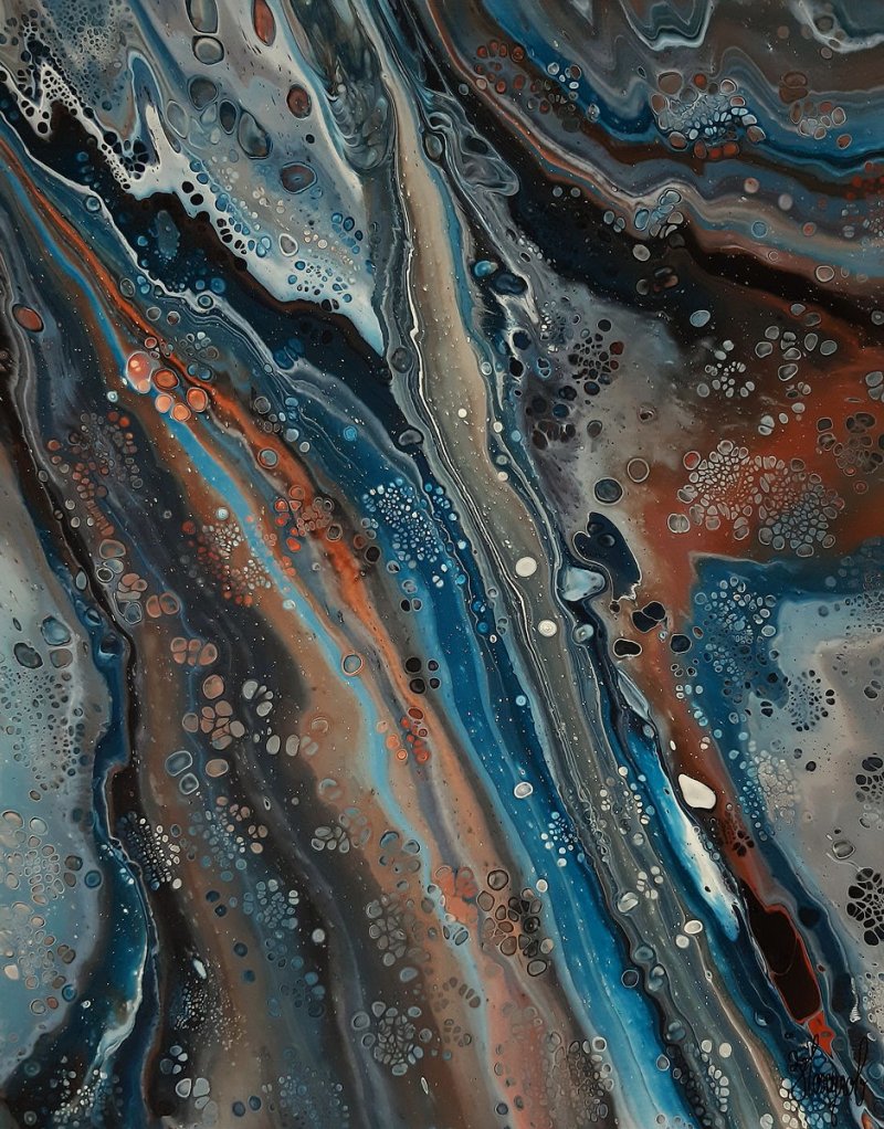 Apstrakcija - Metamorphosis 100 FC - 40cm x 50cm, Slika Čokulov Zoran