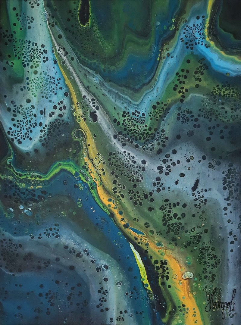 Abstraction - Metamorphosis 107 FC - 30cm x 40cm, Painting Čokulov Zoran