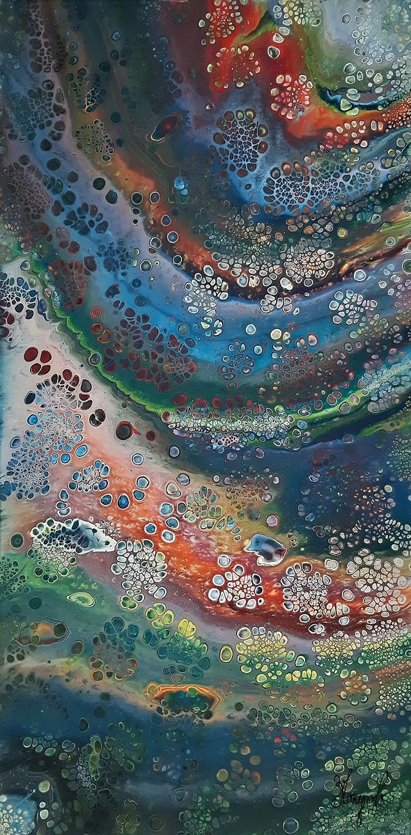 Apstrakcija - Metamorphosis 108 FC - 30cm x 60cm, Slika Čokulov Zoran
