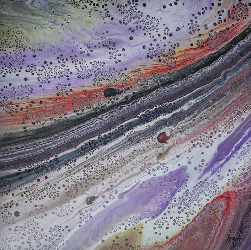 Abstraction - Metamorphosis 117 SL - 60cm x 60cm, Painting Čokulov Zoran