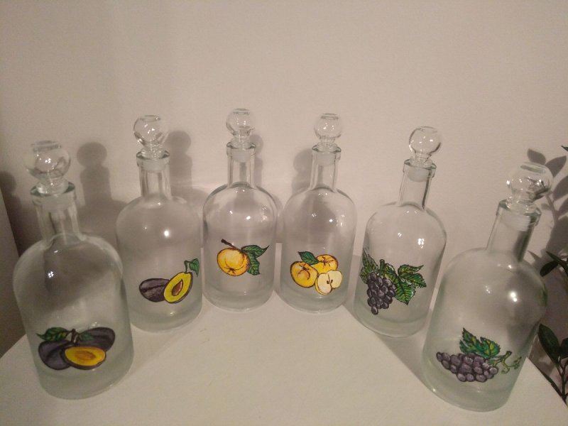 Brandy bottles, Handicraft Ostojić Sanja