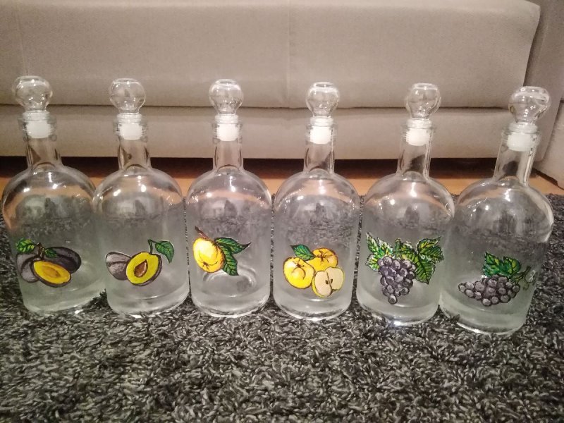 Brandy bottles, Handicraft Ostojić Sanja