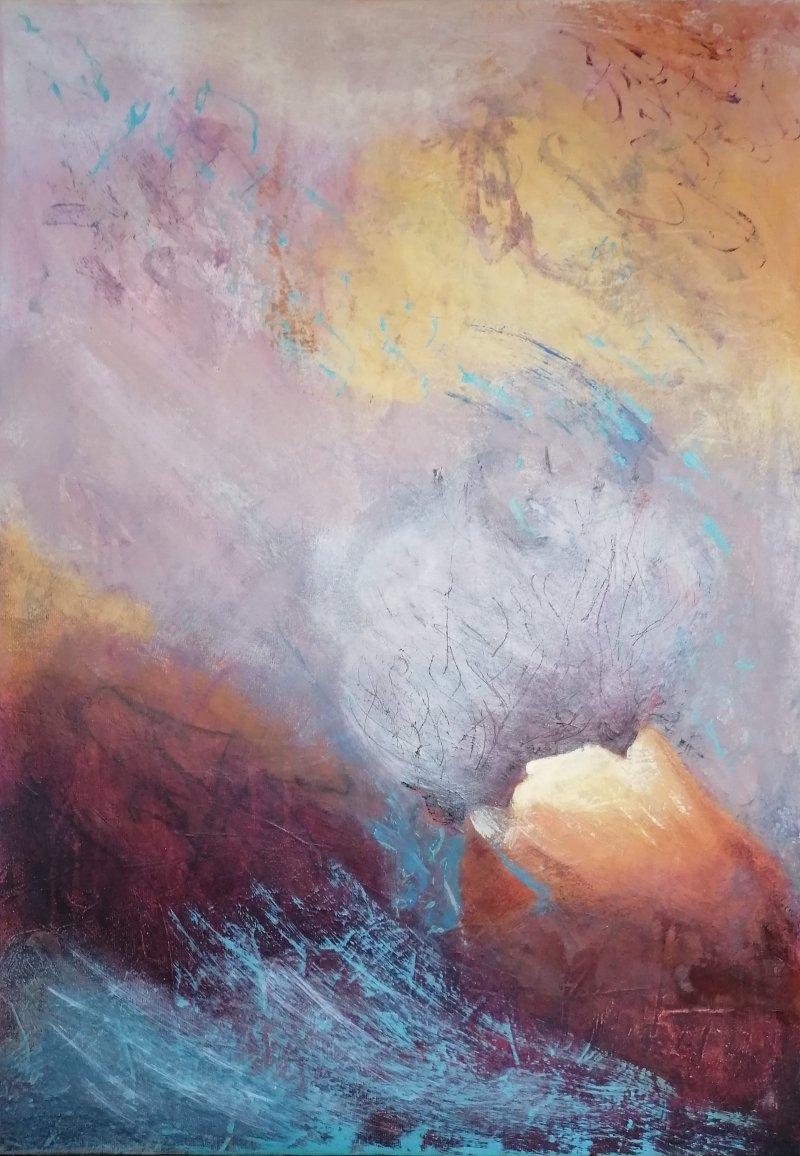 The blue bird is in my heart II, Painting Bojana Milisavljević Bogić