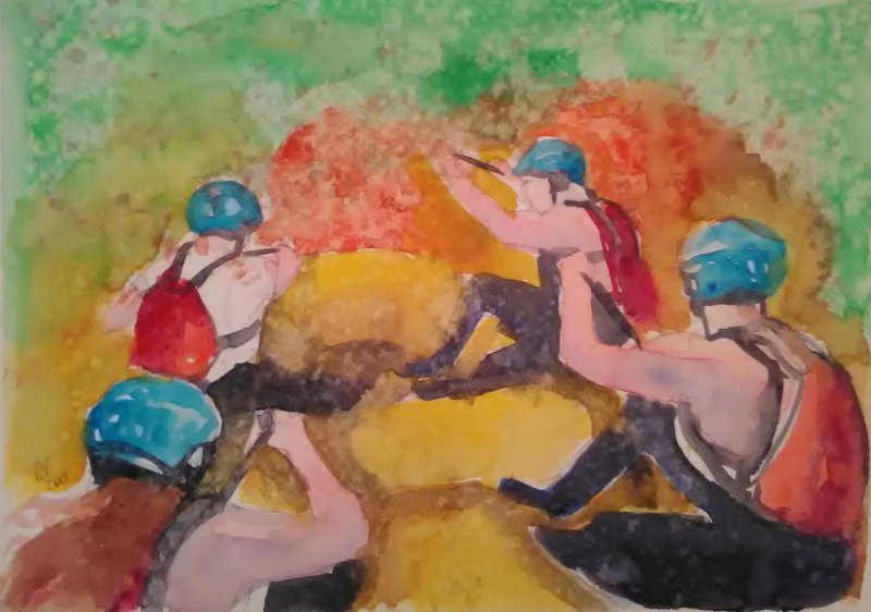 `Flood in the bathroom` 6, Painting Novakov Goran