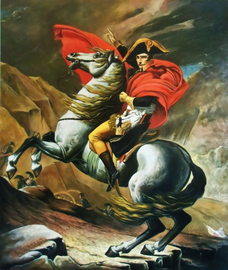 Napoleon crosses the Alps, Painting Radivojevic Aleksandar