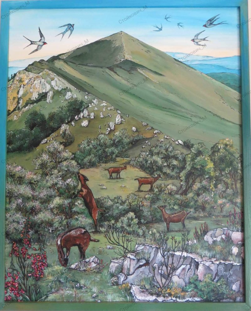 Serbia. Mount Rtan, Painting Stojkovic Brylina Marija