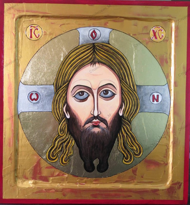 Holy Face (Mandylion), Painting Stojkovic Brylina Marija
