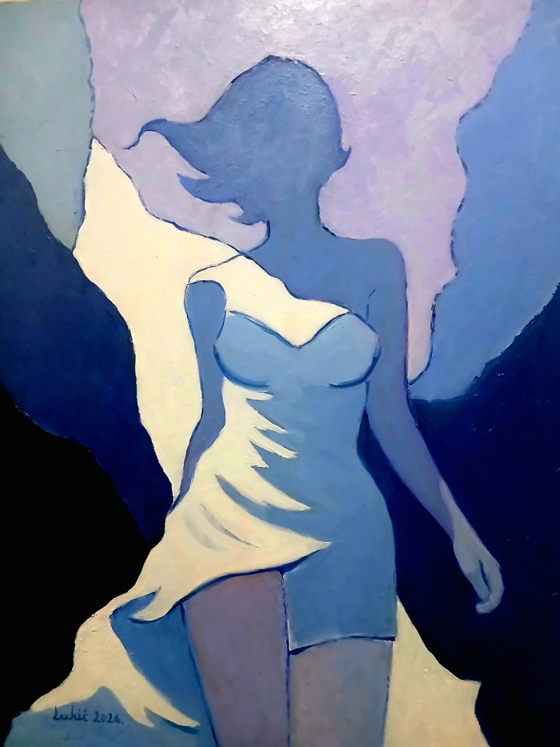Female figure, Painting Lukic Miroslav