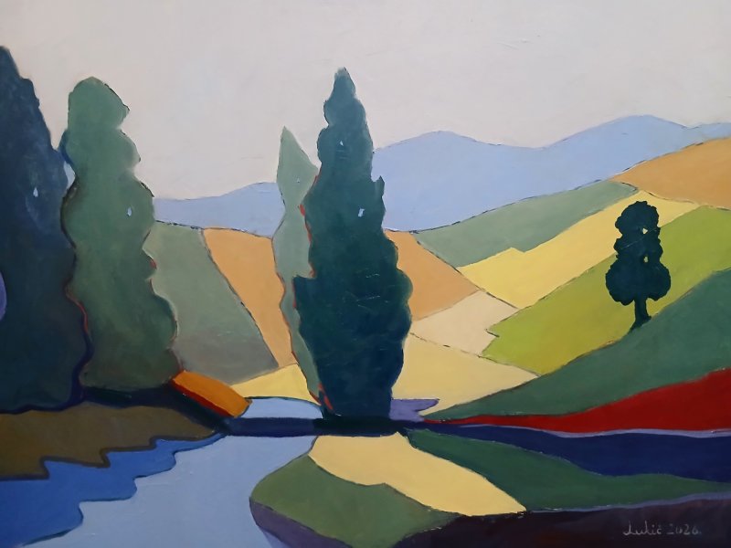 Landscape, Painting Lukic Miroslav